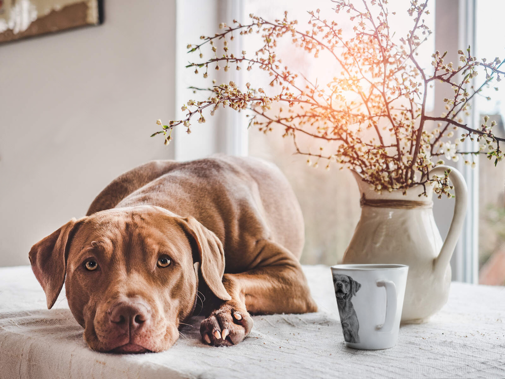 Handritade hundporträtt för höstmys och julklappar