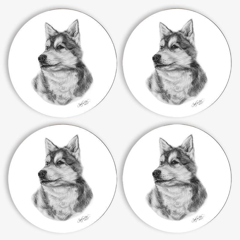 Glasunderlägg - Siberian Husky