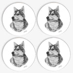 Glasunderlägg - Siberian Husky