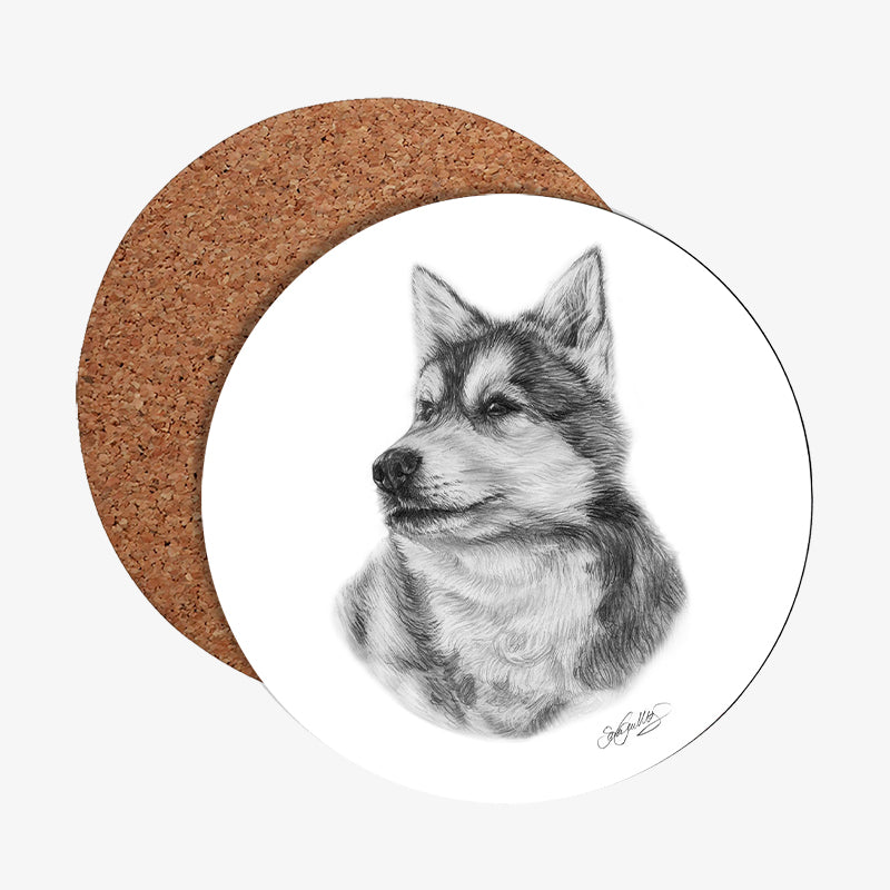 Glasunderlägg - Siberian Husky