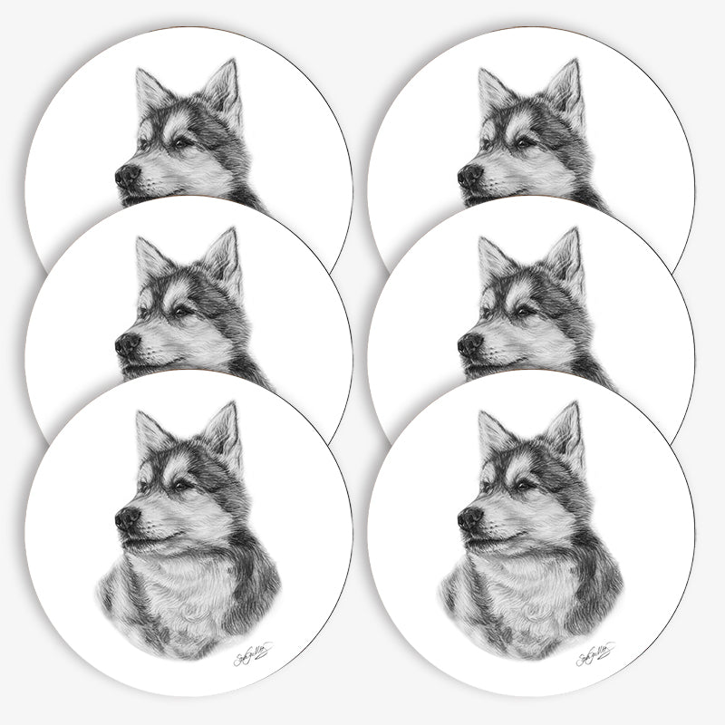 Glasunderlägg - Siberian Husky