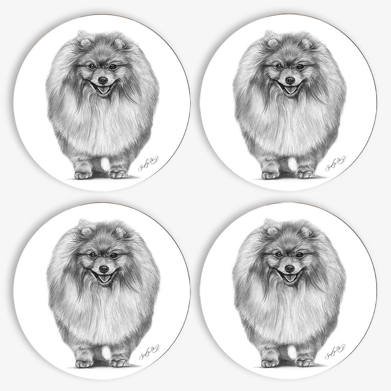 Glasunderlägg - Pomeranian / Dvärgspets