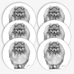 Glasunderlägg - Pomeranian / Dvärgspets