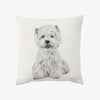 Kuddfodral 100% lin - West Highland White Terrier