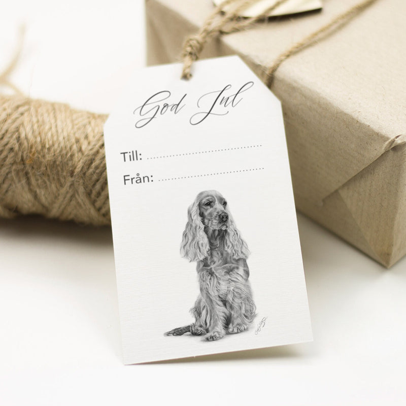 Juletikett - Cocker Spaniel