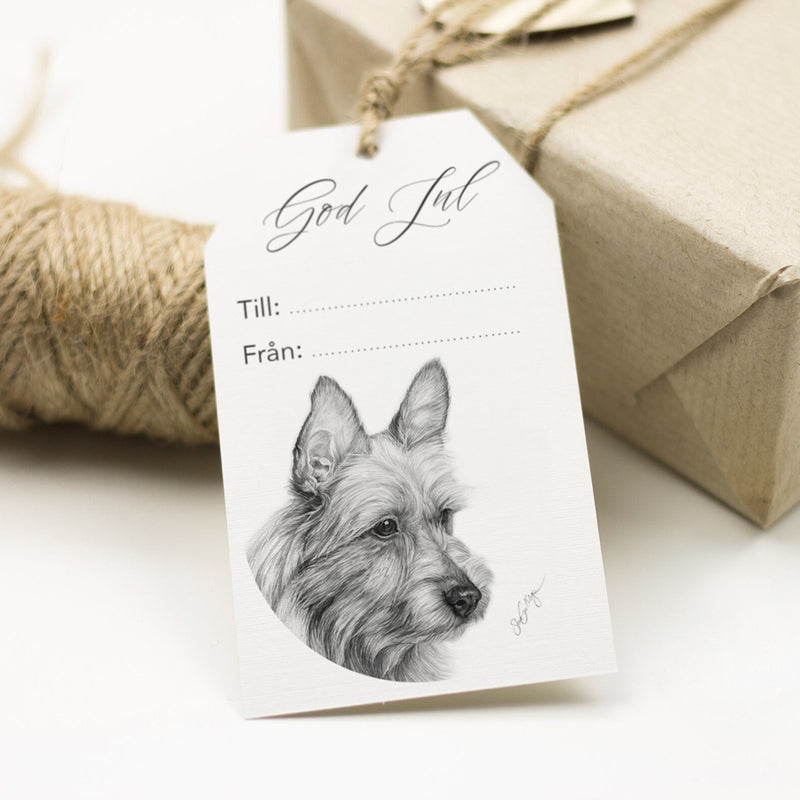 Juletikett - Australisk Terrier