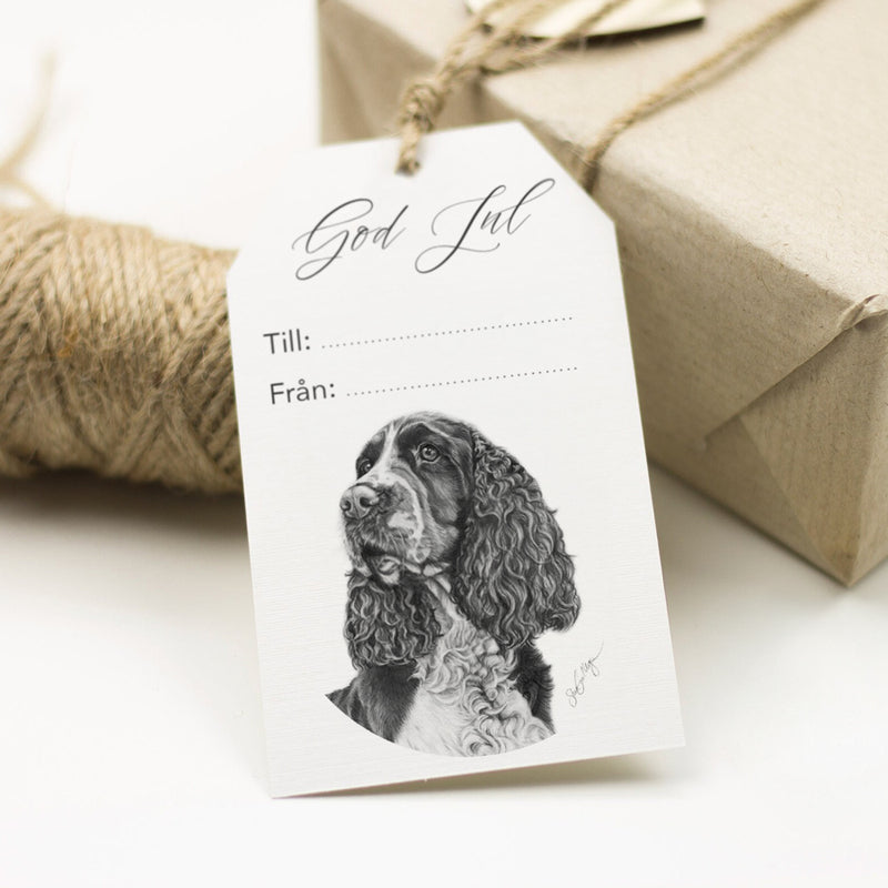 Juletikett - Engelsk Springer Spaniel