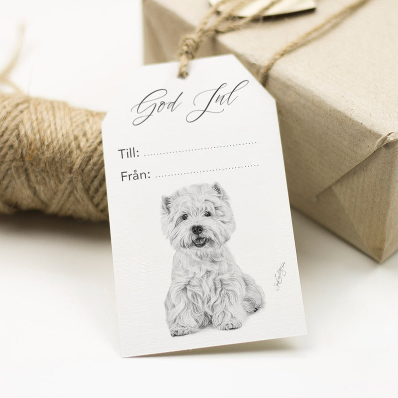 Juletikett - West Highland White Terrier