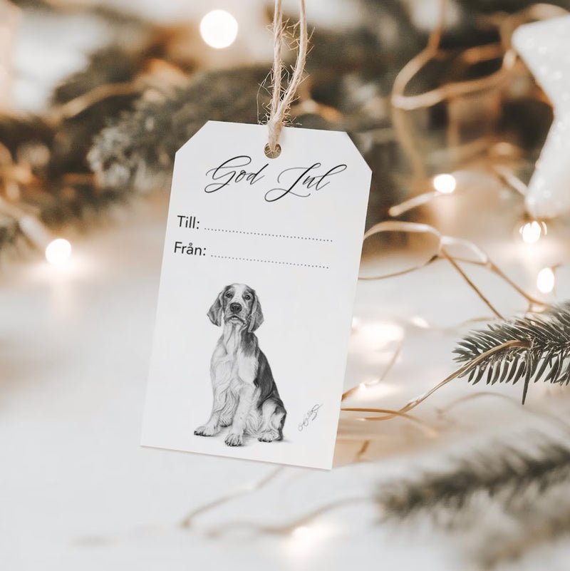 Juletikett - Welsh Springer Spaniel