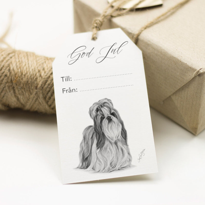 Juletikett - Shih Tzu