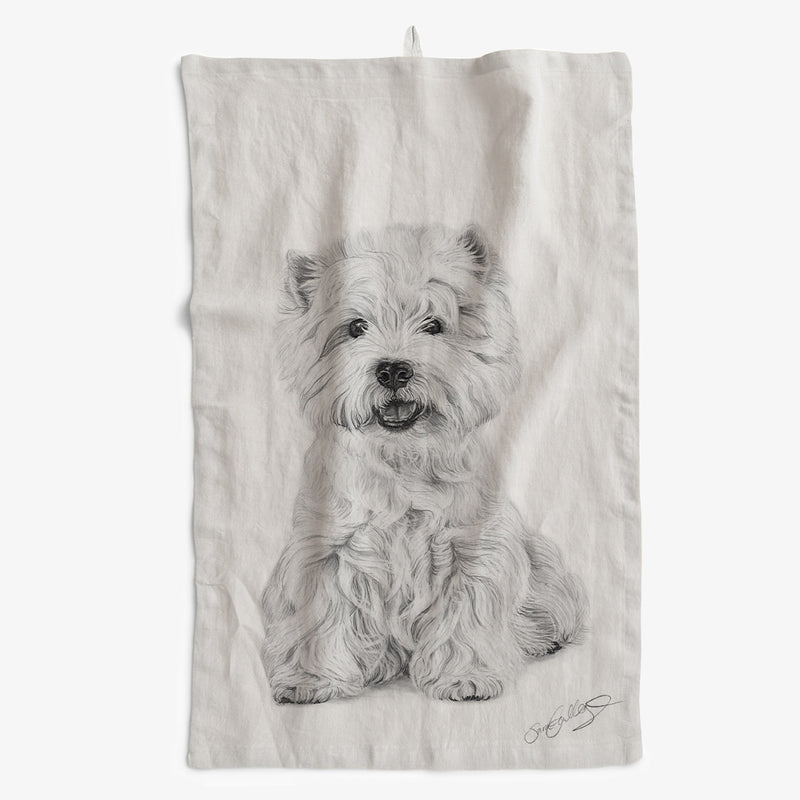 Linnehandduk - West Highland White Terrier