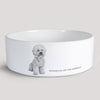 Keramikskål / Hundskål - Bichon Frisé