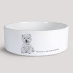 Keramikskål / Hundskål - West Highland White Terrier