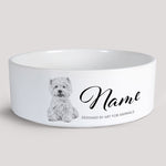 Keramikskål / Hundskål - West Highland White Terrier