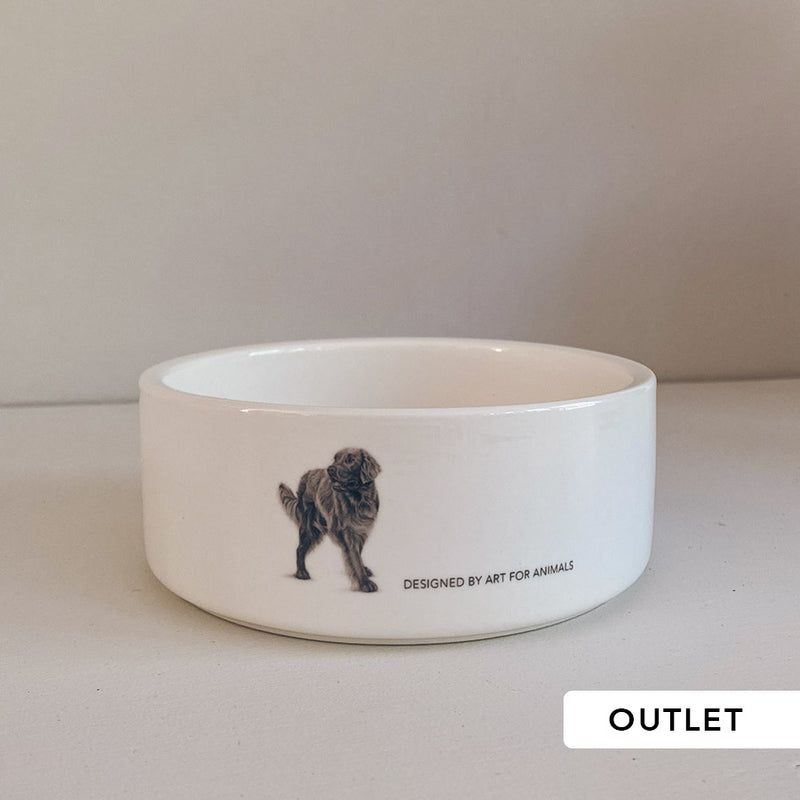 OUTLET - Keramikskål - Flatcoated Retriever