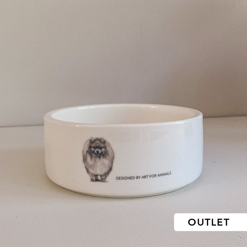 OUTLET - Keramikskål - Pomeranian / Dvärgspets