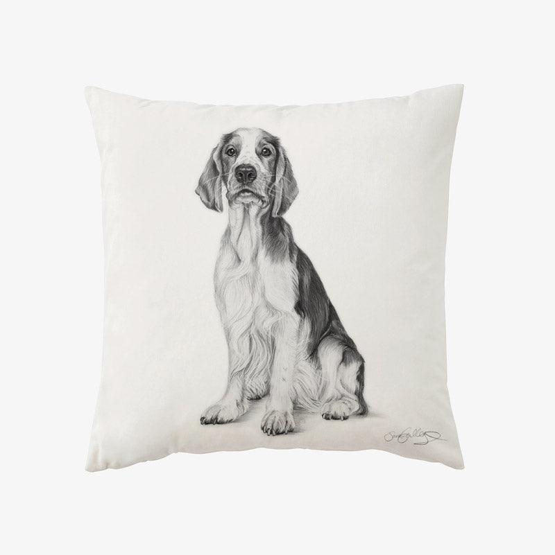 Kuddfodral 100% lin - Welsh Springer Spaniel