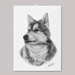 Linnehandduk - Siberian Husky