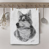 Linnehandduk - Siberian Husky